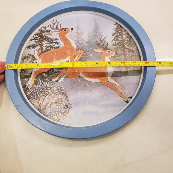 White Tail Deers in Winter Tin Tray - Picture 6 of 10
